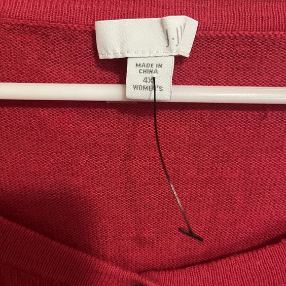 J. Jill Linen Blend Button Cardigan Sweater Size 4X - Picture 2 of 2